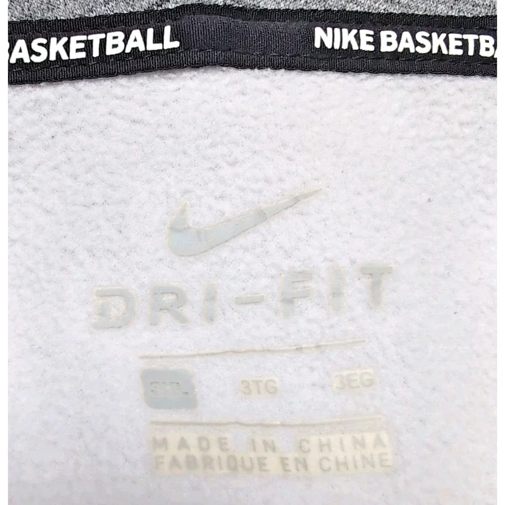 Nike Basketball Dri-FIT Jacket Mens 3XL Gray‎ Black Full Zip Hoodie Pockets